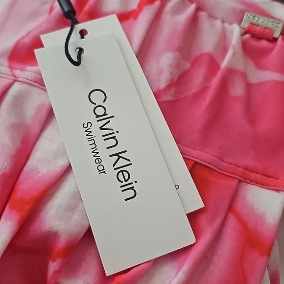 Calvin Klein High Waist Pleated Bikini Swim Bottoms - Picture 6 of 6